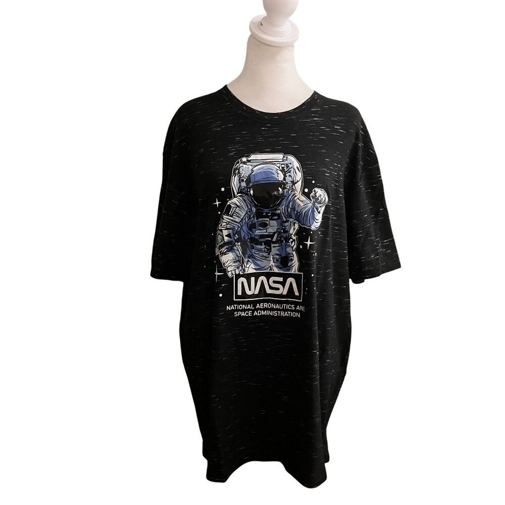 NASA Astronaut Graphic T-Shirt XL WT02 Black Space Theme Men's